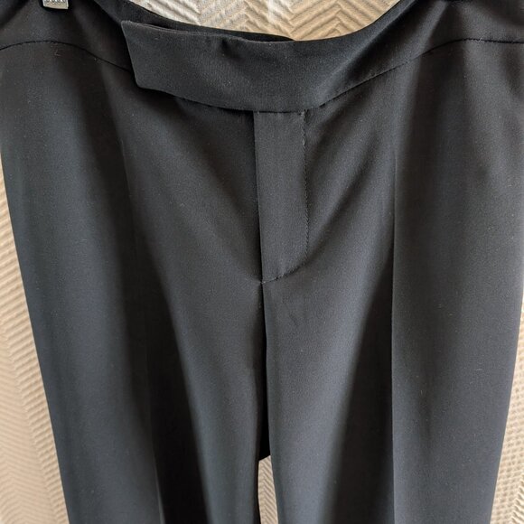 Zara Woman High Waist Wide Leg Trousers Black Size 10 Dress Pants Minimalist - Picture 4 of 11